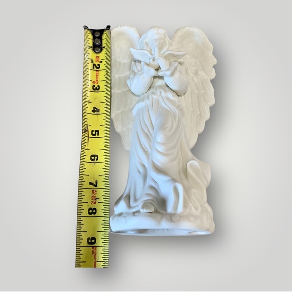 Vintage Guardian Angel Ceramic Figurine Statue 8.5” Tall - Picture 5 of 16